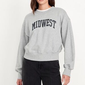 NWT OLD NAVY SoComfy Oversized Tunic Sweatshirt Color Midwest  SIZE LARGE